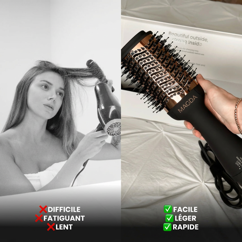 Magda AirVolume V2 — Brosse séchante lissante & volumisante